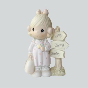 Precious Moments 1992 “Loving, Caring, Sharing Along the Way” Porcelain Figurine